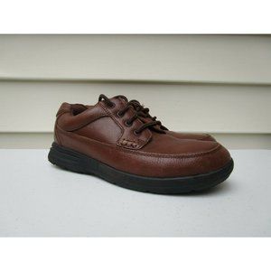 Nunn Bush Mens Cameron Oxfords Shoes Brown Leather Lace Up Moc Toe Low Top 9.5M